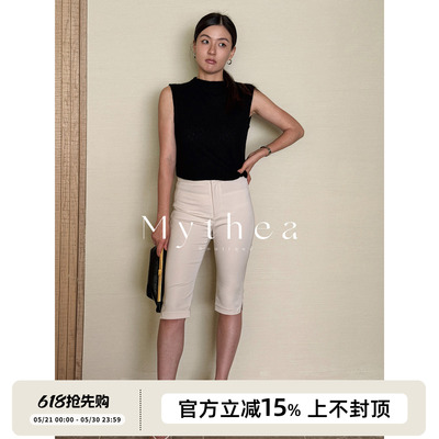 SOTHEA Clean Fit 醋酸杜邦弹力纤维修身紧身夏季五分休闲中裤