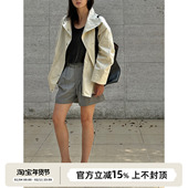 休闲裤 SOTHEA 羊毛半松紧中腰直筒西装 短裤 早秋精致感 2025年秋季