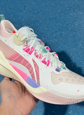 李宁音速10TD版篮球鞋樱花粉耐磨减震回弹透气比赛运动鞋ABPS015