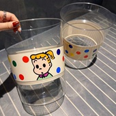 可折叠垃圾桶宿舍家用客厅多巴胺波点厨房卧室厕所卫生间放纸篓筒