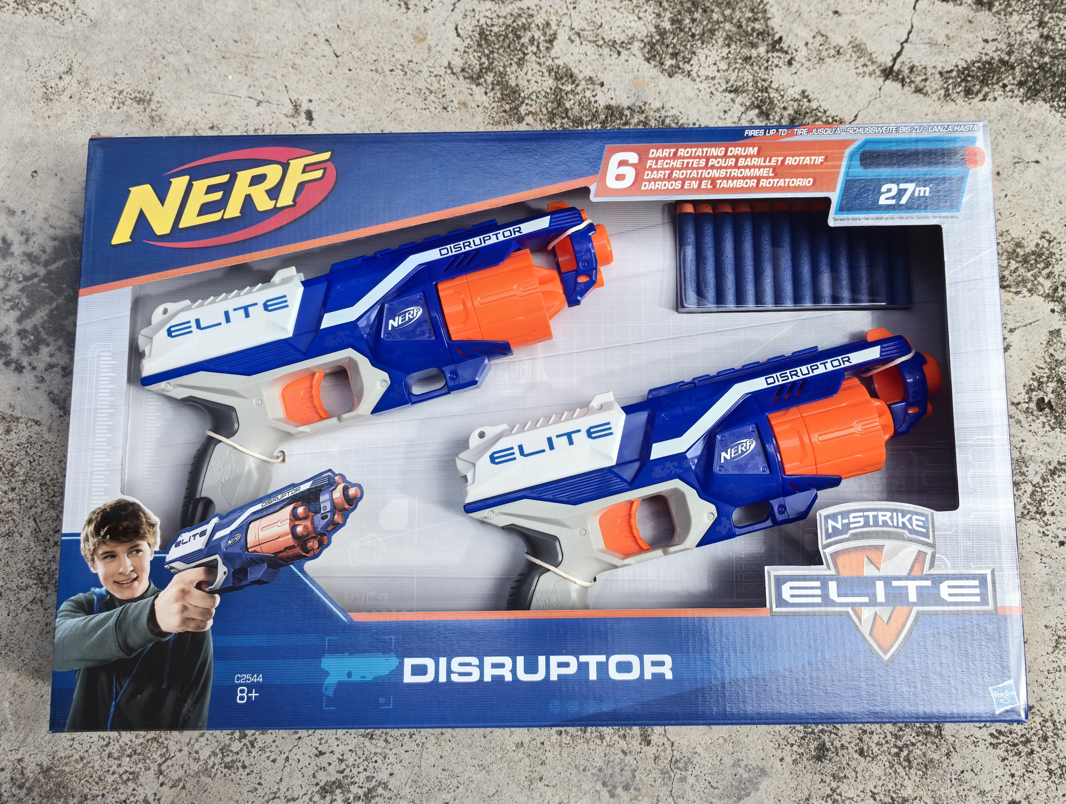 Nerf热火精英升级版小牛强力发射器 儿童手动射击软弹套装玩具枪