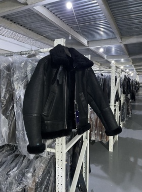 福利秒杀加厚土耳其龟裂原生态羊皮毛一体B3B6保暖御寒真皮皮衣