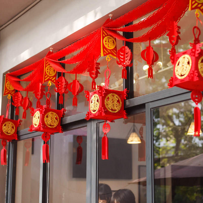 new year Spring Festival lantern Pendants gate bright red Pendant Chinese New Year New Year's Day scene arrangement Blessing Jacquard Pendants decoratein the Festive supplies/Gift , Ornaments/Lunar New Year ornaments  category - from Buy2taobao.com to provide professional Taobao agent buy service