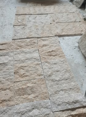 莱姆石小条砖咖啡店民宿户外墙地面天然石砖文化石