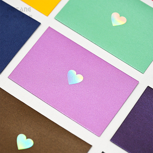 高档烫金珠光纸卡片小信封加厚会员卡证件照蟹卡收纳信封袋烫金印刷定制LOGO爱心珠光纸西式迷你小卡打包材料