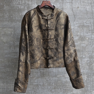 25春新款原创立领女装短款外套国风唐装时尚流行宽松百搭个性上衣