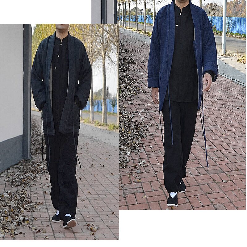 中国风男装加厚棉衣男中式棉服唐装大码盘扣大襟棉袄冬季外套宽松