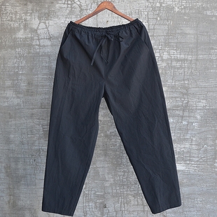 三世一木男士纯棉直筒裤宽松松紧腰休闲长裤百搭显瘦大码