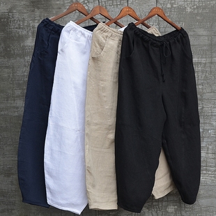 三世一木原创休闲国风纯色分裤时尚流行经典复古大码宽松百搭舒适