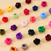 菠萝结DIY手工扣线圈做手链挂绳配件帽子6mm项链绳配饰