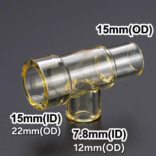 15mm呼吸机湿化器小儿童气道温度表温度传感器温度计T型三通接头