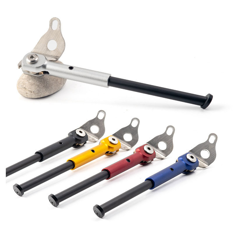 折叠车K3plus边撑14寸铝合金快拆轴脚撑车腿边支撑自行车单车撑架