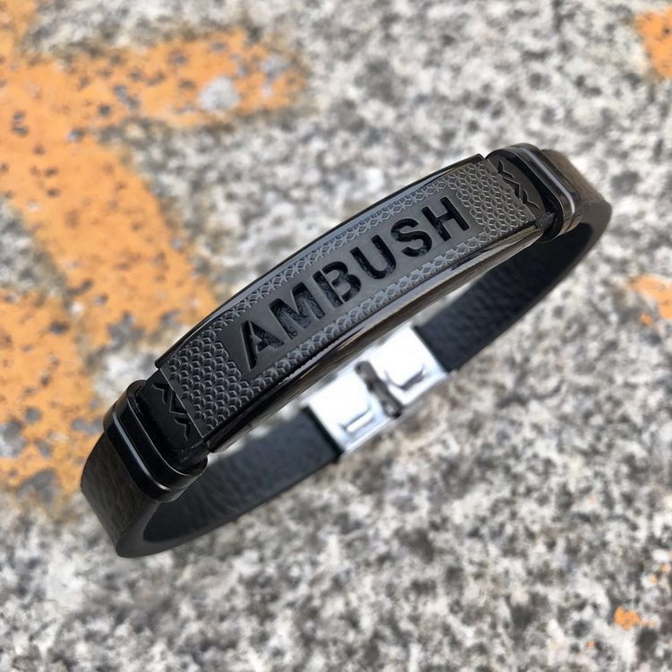 ins超火 AMBUSH钛钢真皮手镯 休闲男女情侣手饰原创饰品潮人百搭|ruв категории Украшения,ювелирные изделия, браслет - от Buy2taobao.com для оказания профессиональной услуги покупки агента Taobao