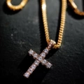 Golden Cross with Twist Chain 60cm