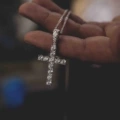 Silver Cross with Twist Chain 60cm