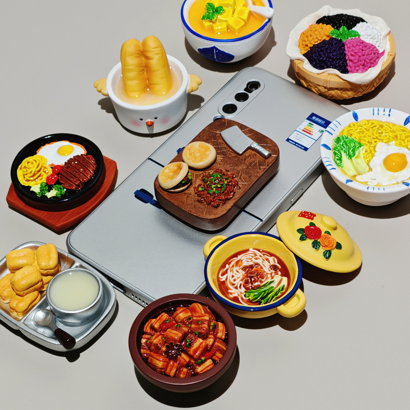 六件8折新款仿真食物豆浆油条外婆红烧肉冰箱贴立体树脂磁吸装饰