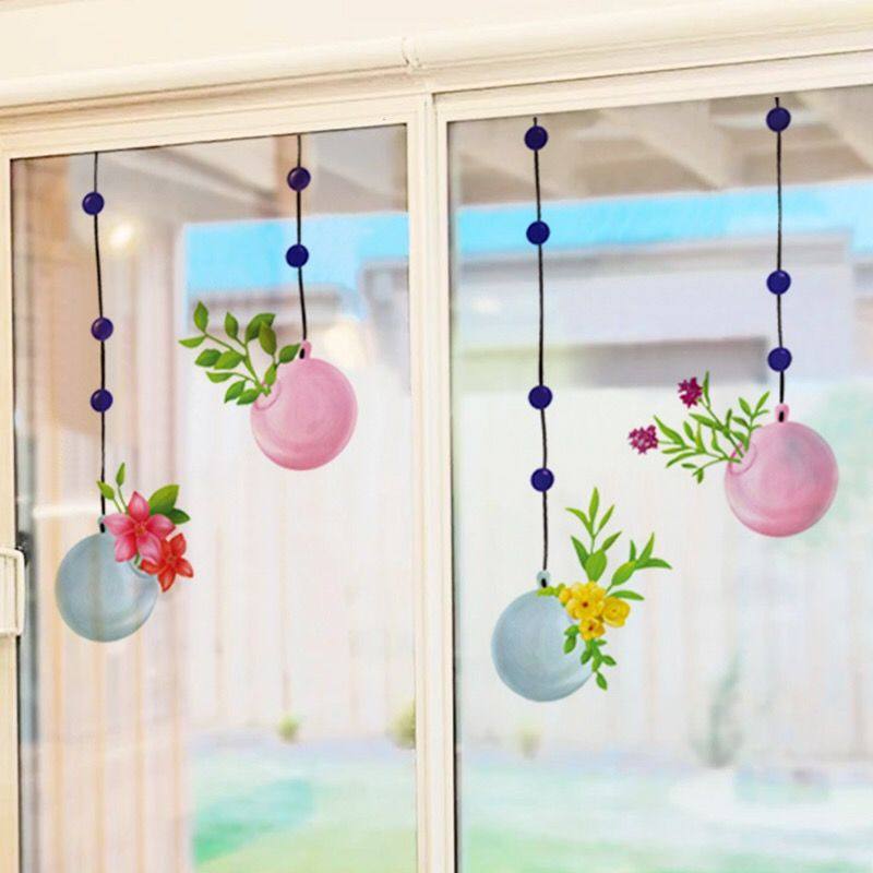 玻璃贴画创意透明玻璃门贴纸装饰墙上墙面个性创意贴花自粘窗花