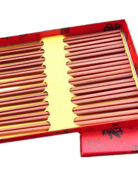 纯天然 红豆杉实木筷子 不上油漆不打蜡 耐高温不褪色红木 保健筷