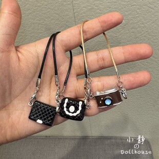 BJD娃娃屋配件labubu拉布布仿真迷你挂包挎包 过家家玩具公仔挂饰