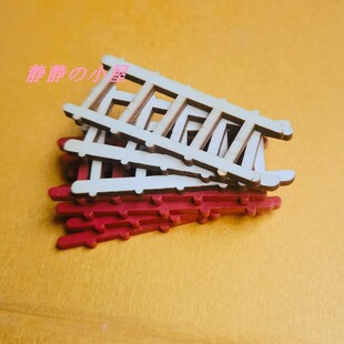 DOLLHOUSE小布娃娃屋配件diy场景模型迷你仿真小家具模型实木梯子