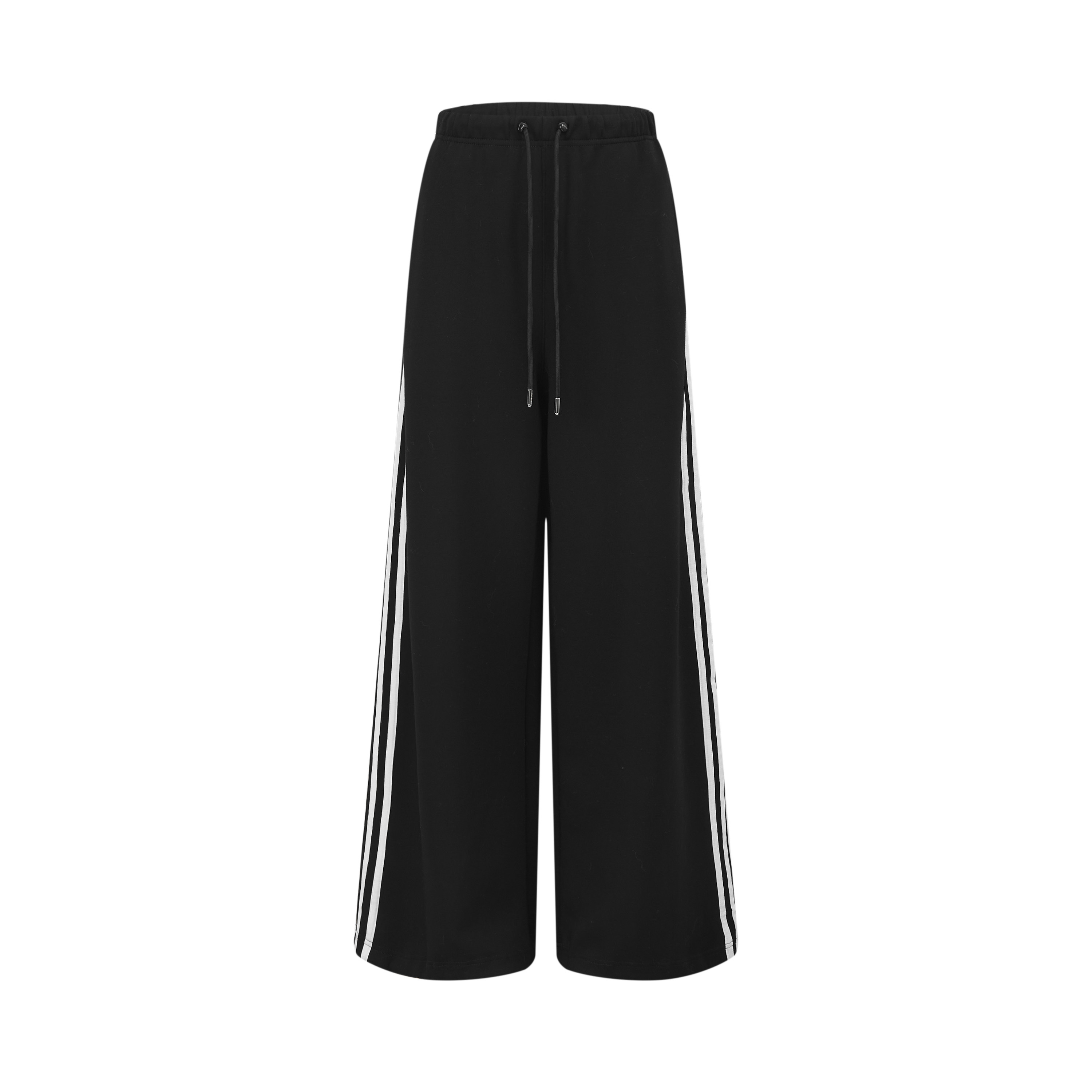 双杠加绒阔腿休闲裤