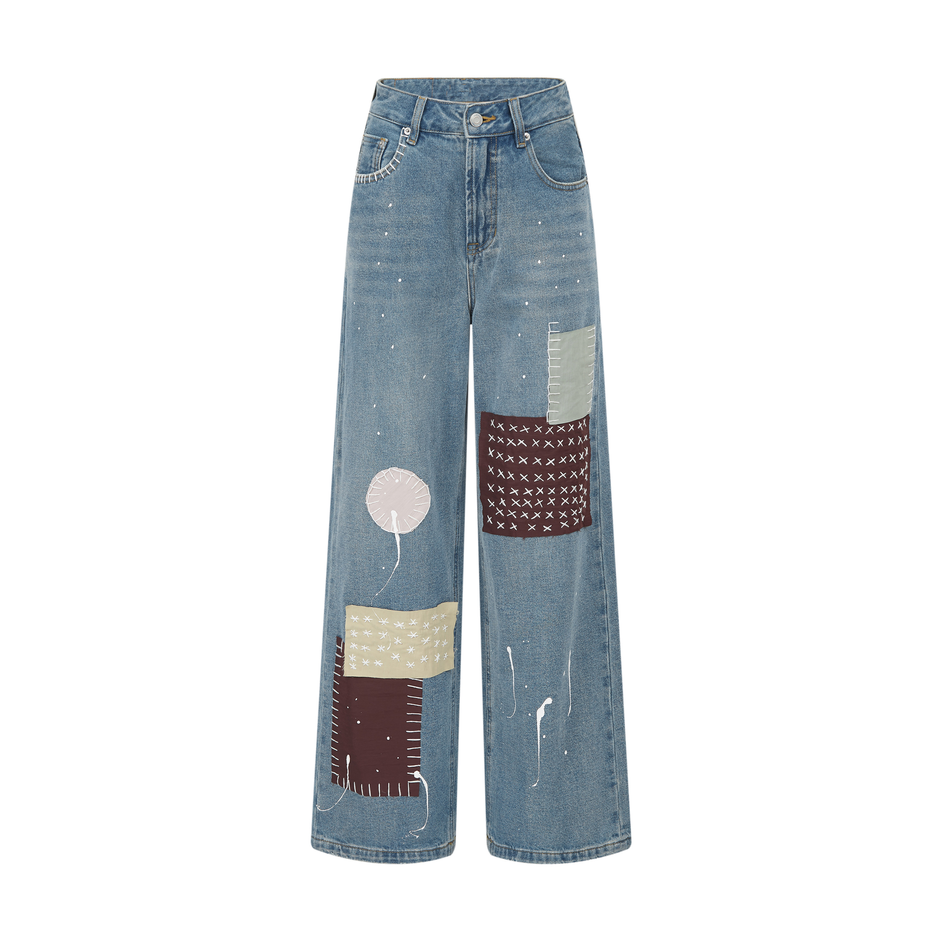 色块牛仔裤,女装/女士精品,汉服上装,淘宝优惠券,粉丝福利购,淘宝优惠卷