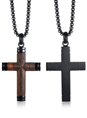 原创设计嘻哈街头镶潮十字架吊坠