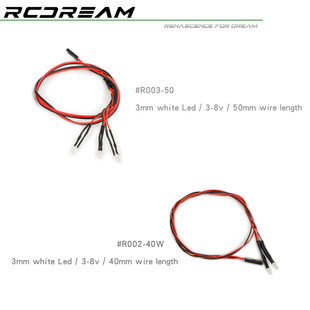 RCDream 仿真遥控模型车射灯顶灯灯组灯线LED 一分二 一分三