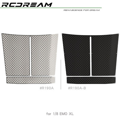 RCDream 1/8 EMO XL 机盖中部保护金属改装 不锈钢装饰片#R190A