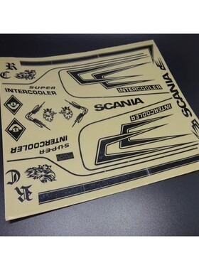 1/14拖头斯堪尼亚620 黑色金属贴 新版狮鹫大套装D110