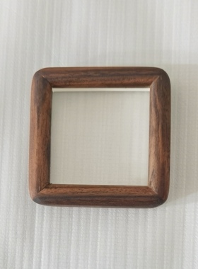 定制黑胡桃柚木实木手掌迷你小画框蝴蝶昆虫钱币玩具中空相框