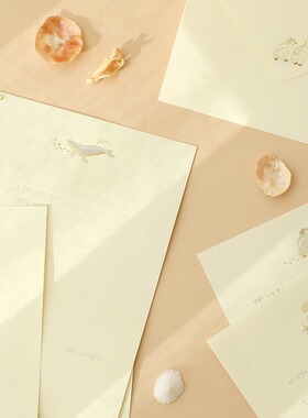 韩国Paperian小清新高级感信封信纸套装烫金精美情书生日手写信笺