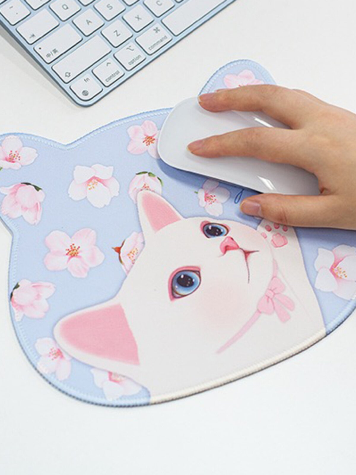 JETOY KOREAN CUTE CAT OFFICE DESKTOP PORTABLE MOUSE PAD SOFT NON SLIP COMPUTER PRINT TABLE MAT FOR GIRLS