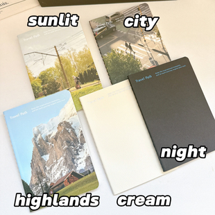 韩国paperian风景照片记事本迷你复古ins手账本旅游随记笔记本子