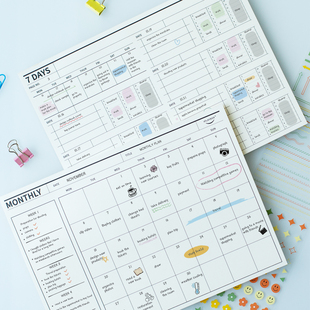 iplaybox多功能B5可撕便签月周每日计划本理财预算学习阅读记事本