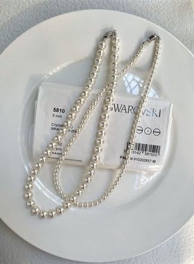 自留款轻奢高级感施家珍珠项链时尚博主fever同款s925纯银元宝扣