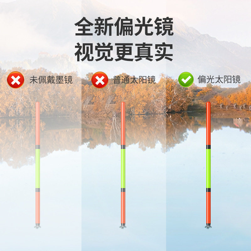 川泽折叠钓鱼眼镜便携防紫外线变色偏光看鱼看漂增晰防蓝光太阳镜