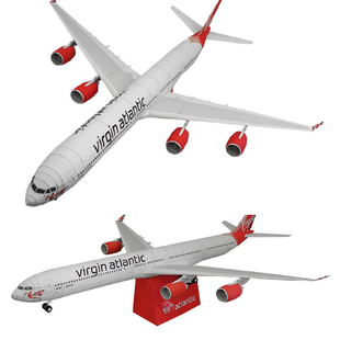 仿真民航客机航空飞机3d立体纸模型DIY手工制作儿童折纸益智玩具