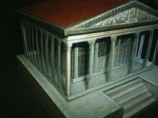 希腊雅典卫城建筑帕特农神庙3d立体纸模型DIY手工制作折纸玩具