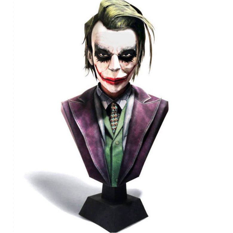 蝙蝠侠哥谭市小丑半身像摆件立体纸模型diy手工制作益智折纸玩具