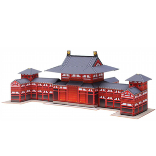 古代房屋庭院场景建筑3d立体纸模型DIY手工制作儿童益智折纸玩具