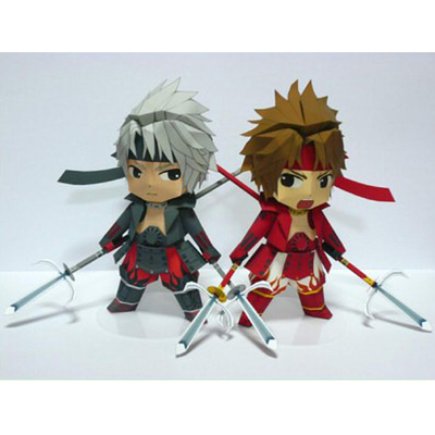 战国武将公仔真田幸村立体纸模型