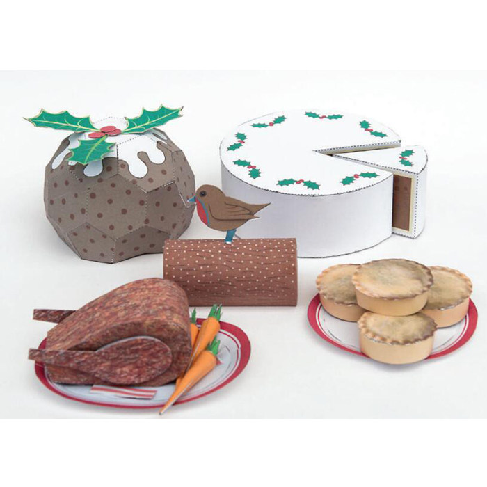 仿真食物蛋糕小点心道具立体纸模型DIY手工制作儿童益智折纸玩具