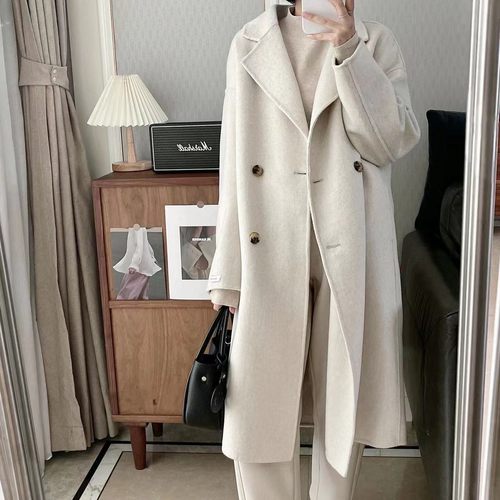 双面羊毛大衣女西装领显瘦韩系学院风洋气秋冬新款羊绒外套女