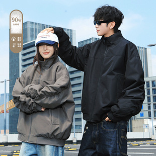 国标90白鸭绒美式飞行员羽绒服男cleanfit高级感痞帅短款加厚外套