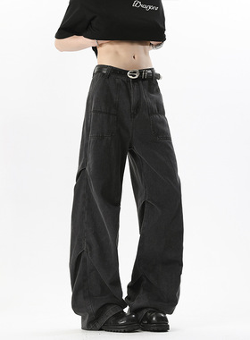 2026 春季新款 无影墙美式打褶牛仔裤M-5XL GK26015-P50