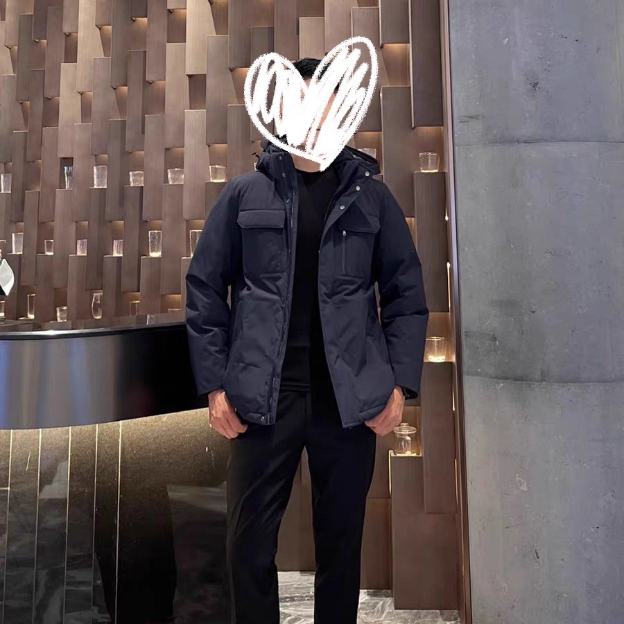 男工装85%鸭绒防水连帽羽绒服