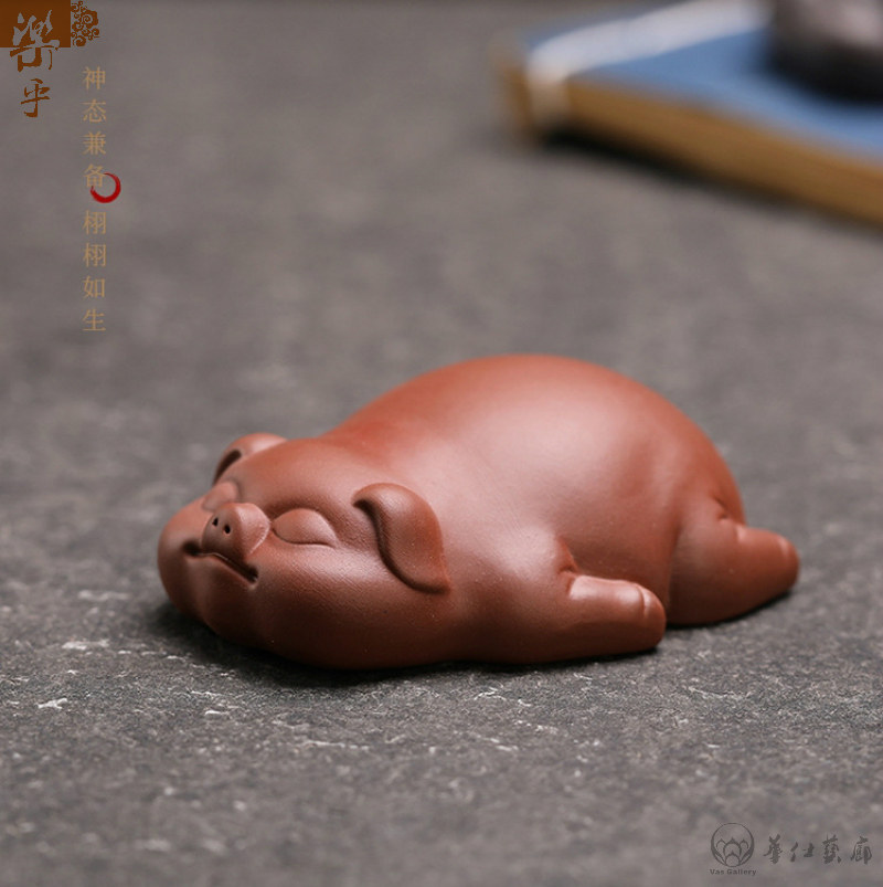 紫砂茶宠窑烧可爱小胖子图片