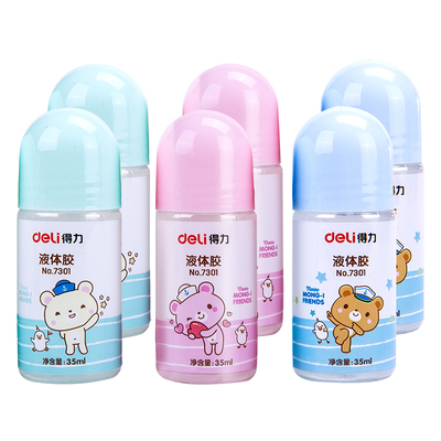 得力35ml/瓶无色液体胶水