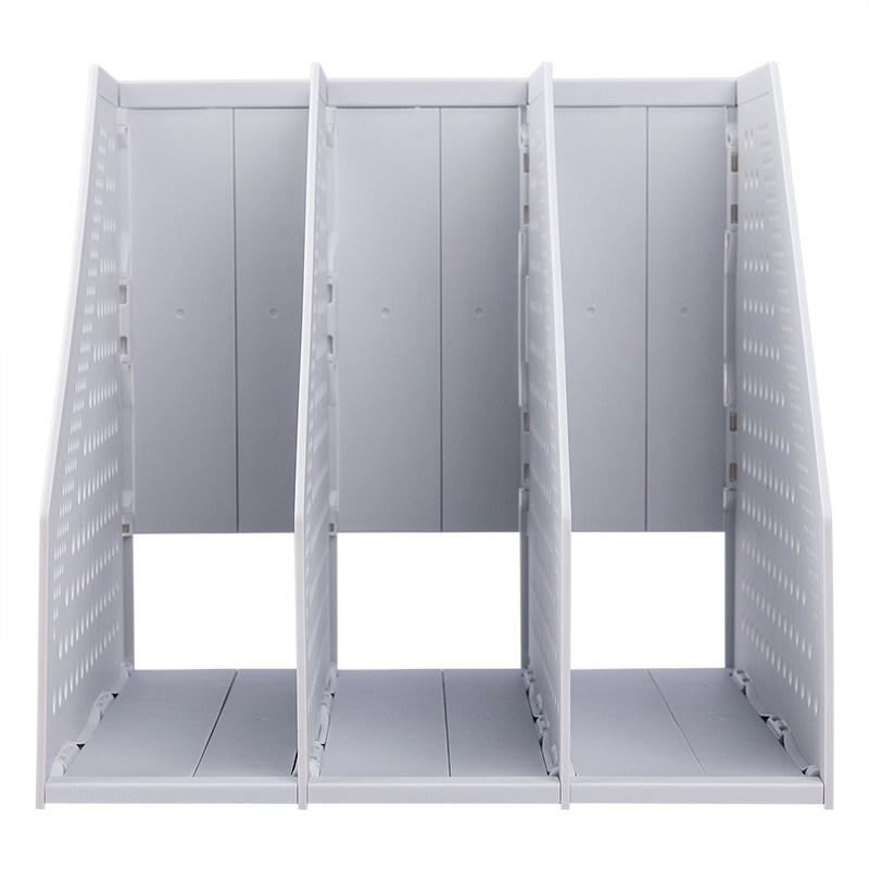 델리 78995 접이식 3단 파일랙 수납박스 3단 수납랙 북스탠드 테이블 다층 파일프레임